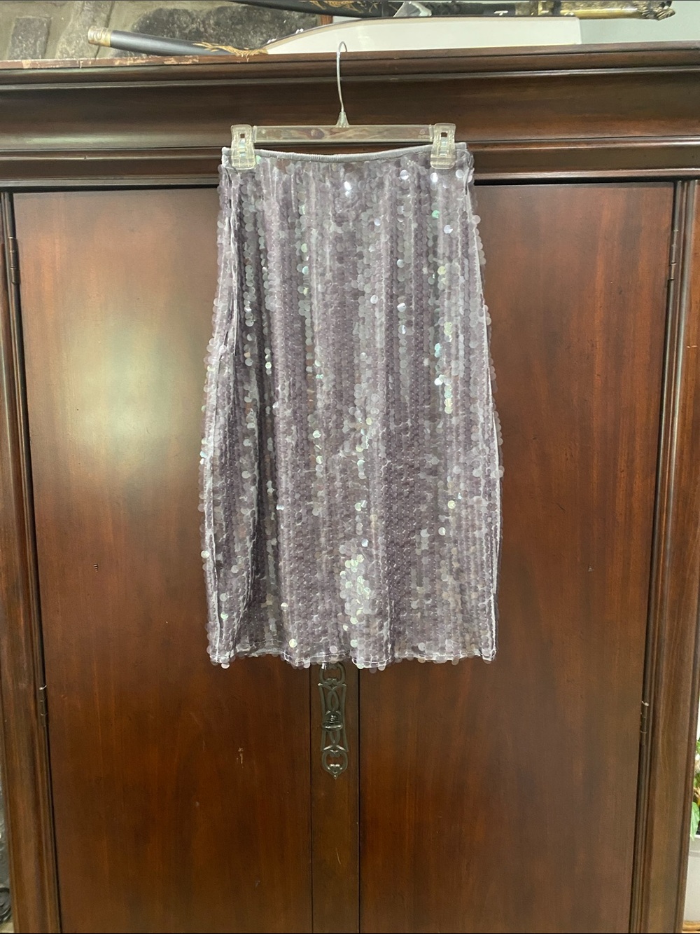 Old Navy Lavender Sequin Midi Skirt